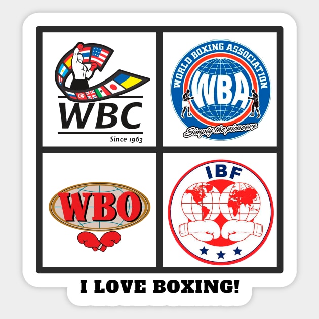 I Love Boxing Sticker by FightIsRight